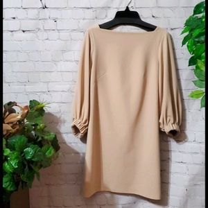 Tibi Balloon Sleeve Crepe Dress